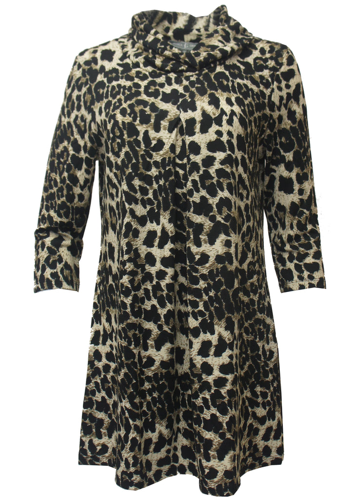 ANIMAL PRINT TUNIC DRESS